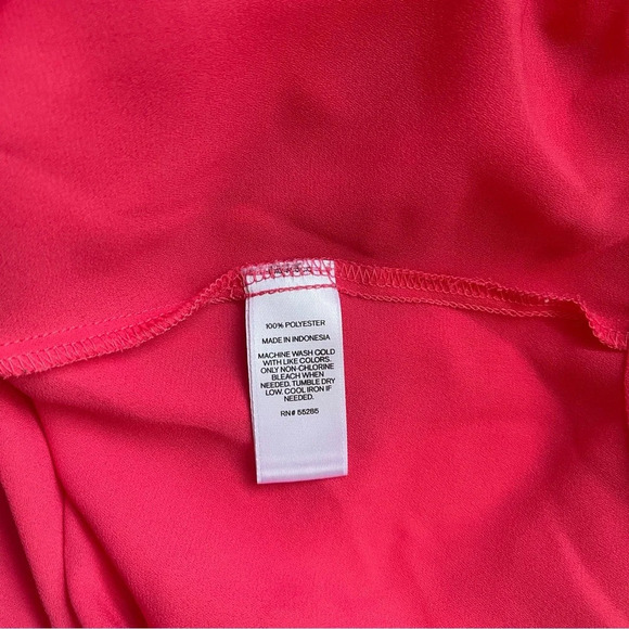Express The Portofino Shirt Hot Pink Collared Button Down Blouse Small Women’s - Picture 9 of 10